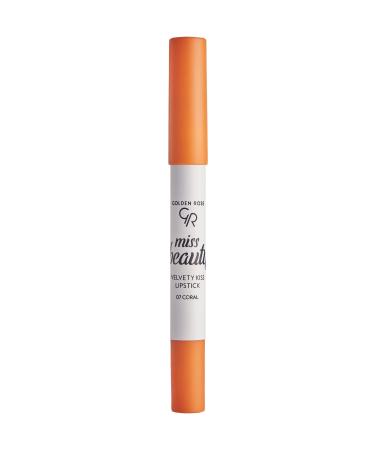 Golden Rose Miss Beauty Velvety Kiss Lipstick No:07 Coral - Matte Pencil Lipstick - Buy Online on GoSupps.com