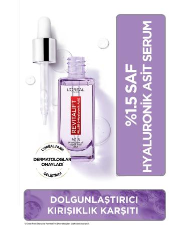 L'Oreal Paris Revitalift Filler %1.5 Pure Hyaluronic Acid Anti-Wrinkle Face Serum 30ml Eye Serum 20ml Set of 2 - Buy Online on GoSupps.com