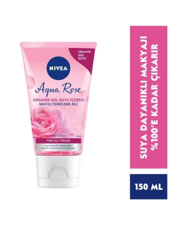 NIVEA Aqua Rose Organic Rose Water Make-Up Remover Gel 150ml - Buy Online on GoSupps.com