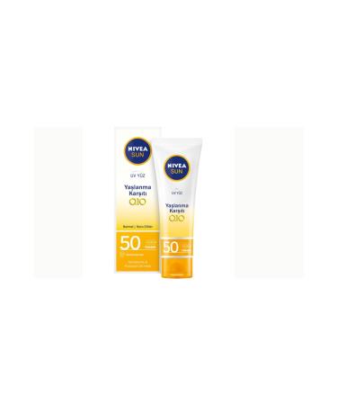 NIVEA Sun 50 Ml - Anti-Aging Q10 Spf 50 - Sun 50 Ml - Sensitive Skin Spf 50 2 Piece Set - Buy Online on GoSupps.com