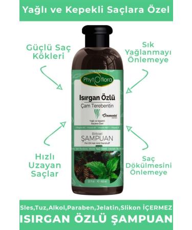 Phytoflora Salt-Free Herbal Shampoo with Nettle Extract for Oily and Dandruff Hair 400 ml - Buy Online on GoSupps.com