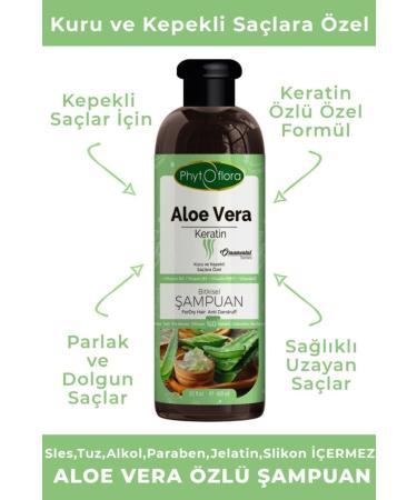 Phytoflora Salt-Free Herbal Shampoo with Aloe Vera and Keratin for Dry and Dandruff Hair 400 ml - Buy Online on GoSupps.com