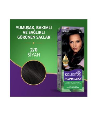 Wella Koleston Naturals Hair Dye 2/0 Black 3 Pieces - Buy Online on GoSupps.com