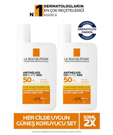 La Roche Posay La Roche-Posay Anthelios UVMUNE 400 50+ Factor Sunscreen Face Cream 50ml (2 Pieces) - Buy Online on GoSupps.com