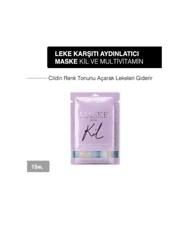Dermokil 2 Pieces Anti-Stain Brightening Clay Multivitamin Face Mask 15 ml - Buy Online on GoSupps.com