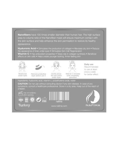 Nafima Hyaluronic Acid Vitamin C Nanofiber Cosmetic Dry Eye Mask - Buy Online on GoSupps.com