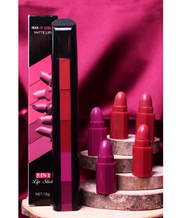IMAN OF NOBLE 5 Color Matryoshka Lipstick No 1 - Buy Online on GoSupps.com
