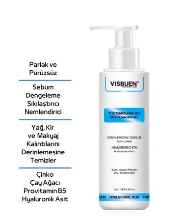 Visbuen 4 Active Moisturizing & Purifying Face and Makeup Remover Gel for Dry & Sensitive Skin - Buy Online on GoSupps.com