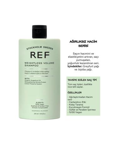 REF STOCKHOLM Weightless Volume Shampoo 285 Ml Volumizing Shampoo for All Hair Types - Buy Online on GoSupps.com