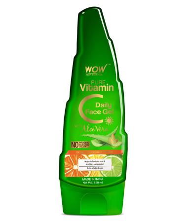 WOW Skin Science Pure Vitamin C Aloe Vera Daily Facial Care Gel - 85 Natural Content - Moisturizes and Brightens the skin 150ml - Buy Online on GoSupps.com
