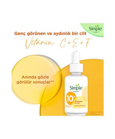 Simple Booster Serum C+F+E Vitamin For Younger Looking and Brighter Skin 30 ml - Buy Online on GoSupps.com