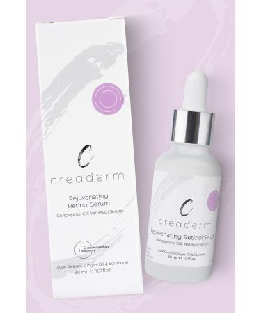 CREADERM Rejuvenating Skin Renewal Serum (0.5% Retinol Ginger Oil & Squalane) - Buy Online on GoSupps.com