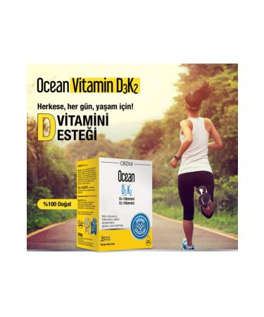 Ocean Ocean Supplementary Food Drops Containing Vitamin D3 and K2 20 ml - Buy Online on GoSupps.com