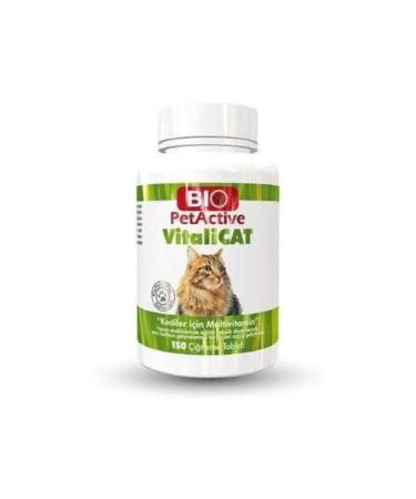 Bio PetActive Vitalicat Multivitamin Tablets for Cats 150 Pieces 75 Gr - Buy Online on GoSupps.com
