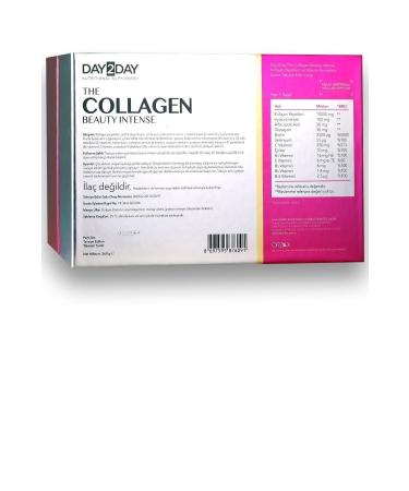DAY2DAY The Collagen Beauty Intense Strawberry Flavored 30 Sachets 10000 Mg Collagen Peptides - Buy Online on GoSupps.com