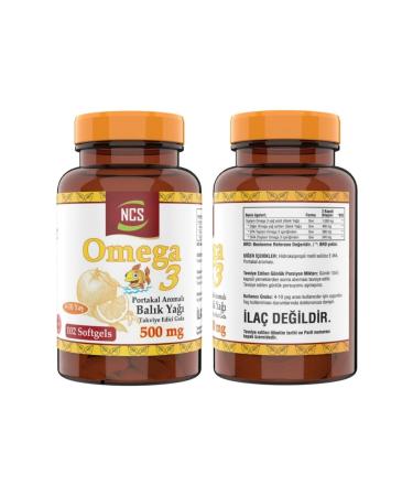 Ncs Omega 3 Orange Flavored Fish Oil 102 Softgel Vitamin D3-k2 - Buy Online on GoSupps.com