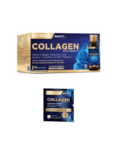 Nutraxin Beauty Collagen Gold Quality 50 Ml 10 Shot Fish Collagen Strawberry Aroma Sase Collagen - Buy Online on GoSupps.com