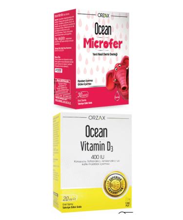 Ocean Ocean Microfer Oral Drops 30 ml + Ocean Vitamin D3 400iu Spray 20 ml - Buy Online on GoSupps.com