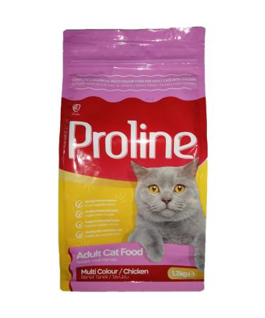 Proline Proline Multi Colour Adult Cat Food with Coloured Chicken Grains 1200 Gr - Buy Online on GoSupps.com