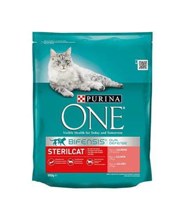 Purina One One Bifensis Complete Dry Cat Food with Salmon for Adult and Neutered Cats 800gr - Buy Online on GoSupps.com