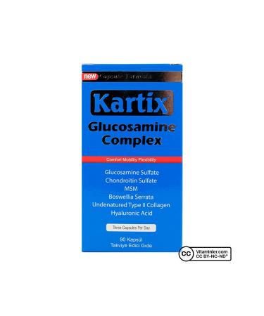 Rcfarma Kartix Glucosamine Chondroitin Msm 90 Capsules - Buy Online on GoSupps.com