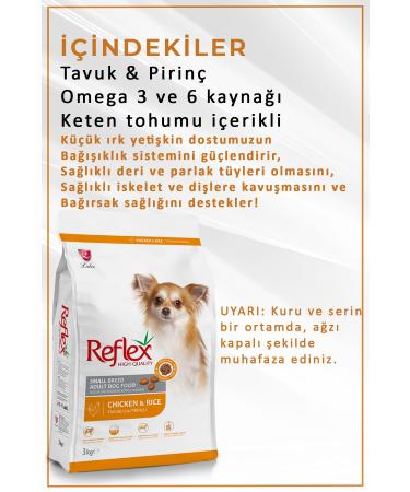 Reflex Chicken & Rice Small Breed Adult Dog Food 3 Kg - Buy Online on GoSupps.com