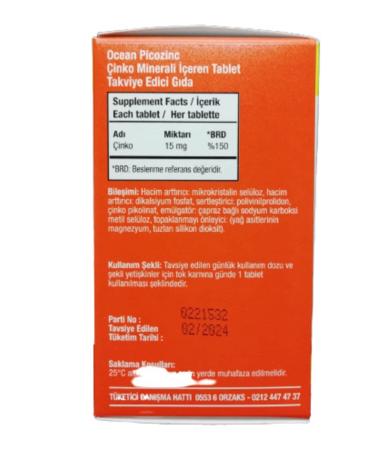 Ocean Picozinc Zinc Picolinate 15 Mg 45 Tablets X 2 (90 Tablets) - Buy Online on GoSupps.com