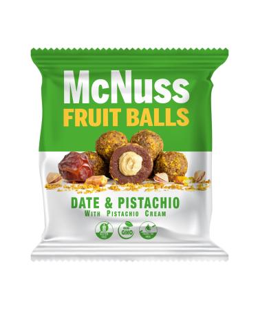 Mcnuss Pistachio Coated Pistachio Cream Filled Fruit Ball 40 Gr X 12 Pack - Buy Online on GoSupps.com