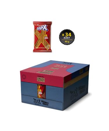 Eti Crax Plain Stick Crackers 40 g x 34 Pieces - Buy Online on GoSupps.com