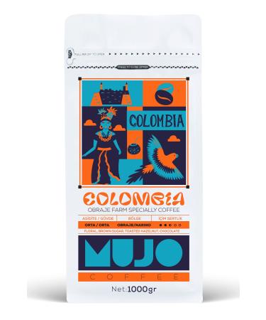 Mujo Coffee Colombia Obraje Farm Specially Coffee Beans-1000gr - Buy Online on GoSupps.com