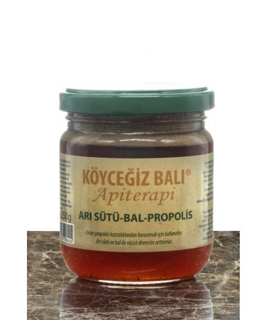kb koycegiz honey Royal Jelly Honey Propolis Mixture 250 g Glass Jar 3 in 1 - Buy Online on GoSupps.com