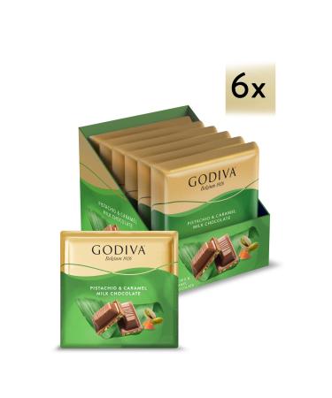 Godiva Godiva Square Pistachio Caramel 60Gr 6 Pieces - Buy Online on GoSupps.com