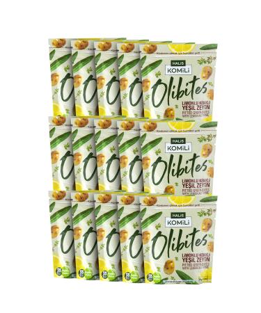 Komili Olibites Lemon Thyme Pitted Green Olives 15x30g - Buy Online on GoSupps.com