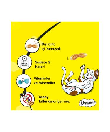 Dreamies Cat Reward Food Salmon 60 gr 12 Pieces - Buy Online on GoSupps.com