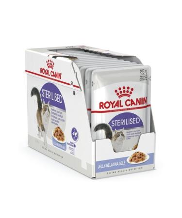 Royal Canin Sterilized Jelly Neutered Cat Pouch Wet Food 85 Gr X 12 Pieces - Buy Online on GoSupps.com