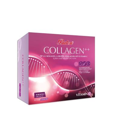 Balen Collagen Type 1-2-3 L-ornithine Hyaluronic Acid Vitamin C 30 Sachet 12100 mg x 2 Pieces - Buy Online on GoSupps.com