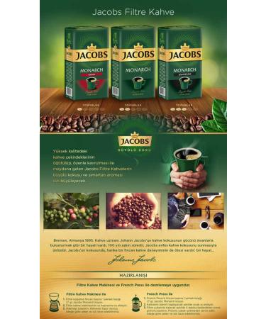 Jacobs Monarch Filter Coffee 500 Gr X 2 Pieces + Thermo Cup 650 Ml - Buy Online on GoSupps.com