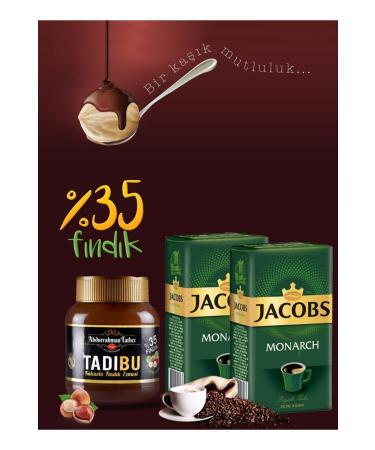 Jacobs Jacobs Monarch Filter Coffee 2 X 500 Gr + Tad bu Cocoa Hazelnut Paste 330 Gr - Buy Online on GoSupps.com
