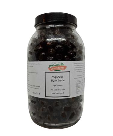 Natural Fermented Oily Black Olives from the Opposite Village - 2 Kg Glass Package - Buy Online on GoSupps.com
