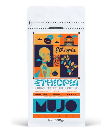 Mujo Coffee Ethiopia Yirgachefeffe Cher Cherre Coffee Beans-500gr - Buy Online on GoSupps.com