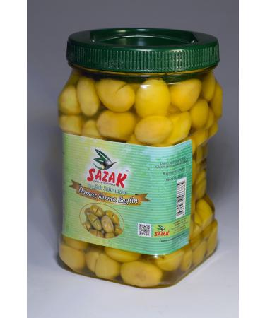 Sazak Olive Olive Oil Sazak Tomato Cracked Green Olives 900 Gr - Buy Online on GoSupps.com