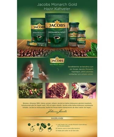 Jacobs Monarch Gold Instant Coffee 100 gr Glass Jar - Buy Online on GoSupps.com