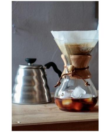Coffee Brewing Equipment Set (ist Coffee Chemex 800 ml Kettle 1200 ml and Kafiltro 100 Pcs) - Buy Online on GoSupps.com