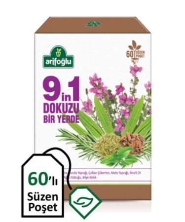 Arifo lu Nine in One 9in1 Form Tea 60 Filtering Tea Bags