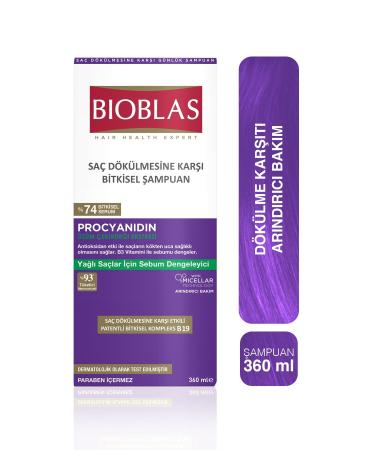 Bioblas 360 Ml Procyad n (Shampoo for Oily Hair) Effective Against Hair Loss