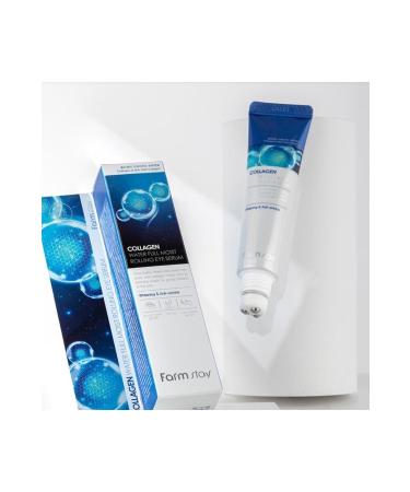 Farmstay Anti-Puffiness and Dark Circles Collagen Water Full Moist Rolling Eye Serum 25ml - Buy Online on GoSupps.com