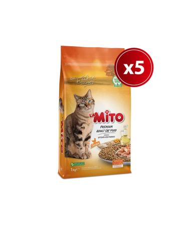 Mito Adult Cat Chicken Adult Cat Food 1 Kg X 5 Pieces Chicken - Buy Online on GoSupps.com