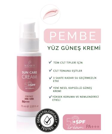 nowy Spf+50 Uvb-uva Pink Touch (pink) High Protection Face Sun Cream Anti-Stain (arbutin) 75 Ml - Buy Online on GoSupps.com