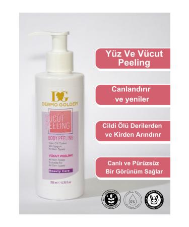 DG DERMO GOLDEN Face and Body Peeling // Suitable for All Skin Types // 200 ml - Buy Online on GoSupps.com