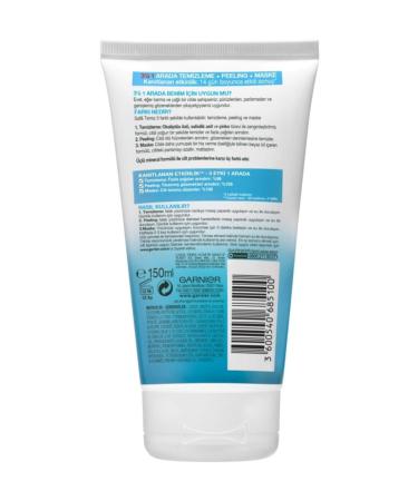 Garnier Pure & Clean 3 in 1 Mask Against Oiliness and Impurities White Clay + Silicic Acid 150ml - Buy Online on GoSupps.com